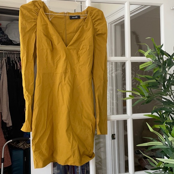 DO+BE Dresses & Skirts - DO+BE Mustard Yellow Long Sleeve Mini Dress